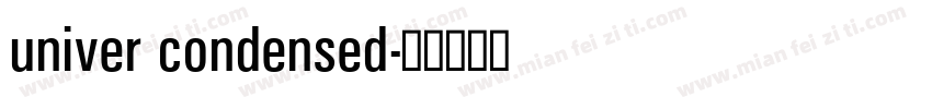 univer condensed字体转换
